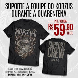 KORZUS: Alcides Burn desenvolve arte para nova linha de camisetas da banda