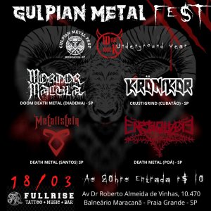 METALLSTEIN: ‘Gulpian Metal Fest’ acontece neste sábado (18) em Praia Grande/SP, saiba mais!