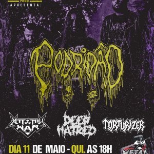 TORTURIZER: Confirmados ao lado de Deep Hatred, Attomik War e Podridão em São Luís/MA