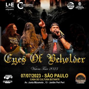 EYES OF BEHOLDER: “Visions Tour 2023” estará no Centro Cultural Butantã em São Paulo nesta sexta-feira (07)