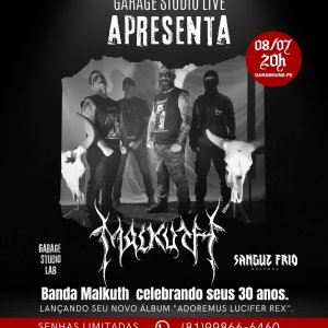 MALKUTH: Gravação de novo álbum ao vivo acontece neste sábado (08) em Garanhuns/PE