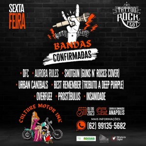 PROSTIBULUS: ‘Tattoo Rock Fest’ acontece nesta sexta-feira (01) em Anapolis/GO – saiba mais!
