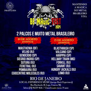 VULCANO: Lenda do Metal Extremo é confirmada no ‘Be Magic Fest 2024’ – confira cast completo AQUI!