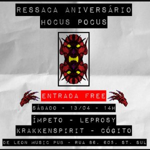 LEPROSY: Ao lado de Ímpeto, Krakkenspirit e Cógito neste sábado (13) em Goiânia/GO – saiba mais AQUI!