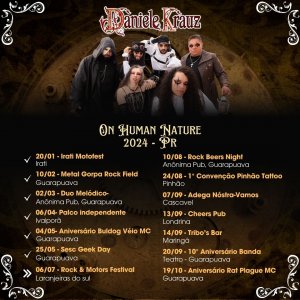 DANIELE KRAUZ: Banda divulga cartaz completo da “On Human Nature Tour 2024” – confira se sua cidade está na rota AQUI!