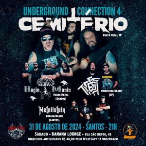 METALLSTEIN: Show com Cemitério, Test e Hugin Munin acontece neste sábado (31) em Santos/SP – confira!