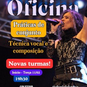 DANIELE KRAUZ: ‘Oficina – Práticas de Conjunto em Técnica Vocal e Composição’ já começou e ainda há vagas – saiba como participar!