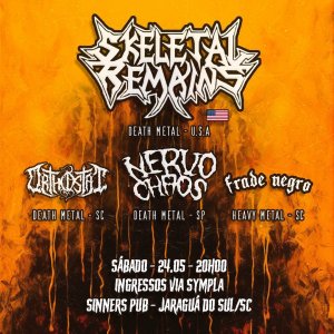 ORTHOSTAT: Banda divide palco com Skeletal Remains (EUA), NervoChaos e Frade Negro neste sábado em Jaraguá do Sul/SC