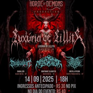 DIABÁLLEIN: Banda se junta a Nightmare Slaughter, Brutal Affliction e Luxúria de Lillith no brutal 'Horde Of Demons Fest 2025'