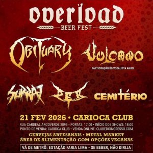 VULCANO: Show com Obituary, D.E.R., Surra e Cemitério ganha nova data oficial – confira!