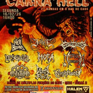 ODIADO: Atropelo sonoro ‘Cortante’ confirmado no festival ‘Carna' Hell’ em Brasília/DF