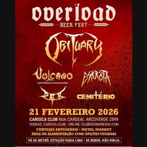 VULCANO: Lendas do Metal Extremo brasileiro invadem o Carioca Club neste sábado (27) ao lado de Obituary