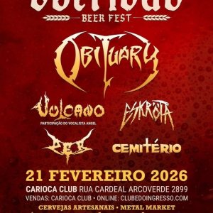 VULCANO: Lendas do Metal Extremo brasileiro invadem o Carioca Club neste sábado (27) ao lado de Obituary