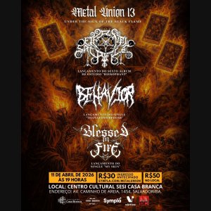 ETERNAL SACRIFICE: Ritual de celebração e novos lançamentos no ‘Metal Union 13’ em Salvador/BA neste sábado (11)