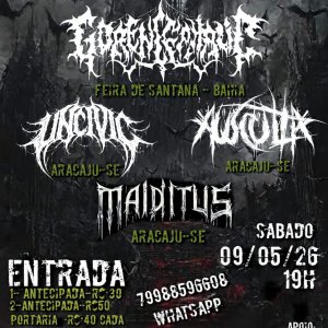 GORENCEPHALIC: Metal Extremo baiano encabeça o festival ‘Caos Periférico’ em Aracaju