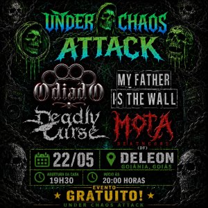 ODIADO: Quarteto goiano de Groove Metal capitaneia o festival gratuito 'Under Chaos Attack' nesta sexta-feira (22)